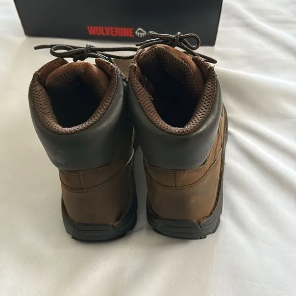 Steel Toe Boots Mens 12 Brown Leather Wolverine Durbin