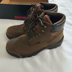 Steel Toe Boots Mens 12 Brown Leather Wolverine Durbin