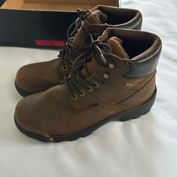 Steel Toe Boots Mens 12 Brown Leather Wolverine Durbin