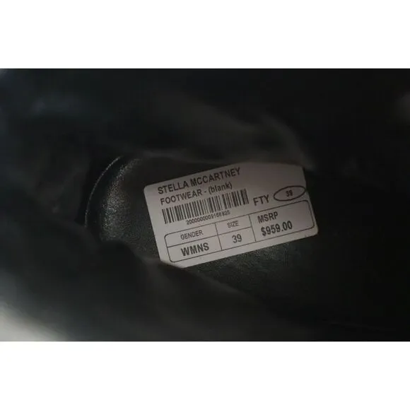 Stella McCartney Z1344 Women's Sz 39 US 9 Black Eclypse High-Top Sneakers