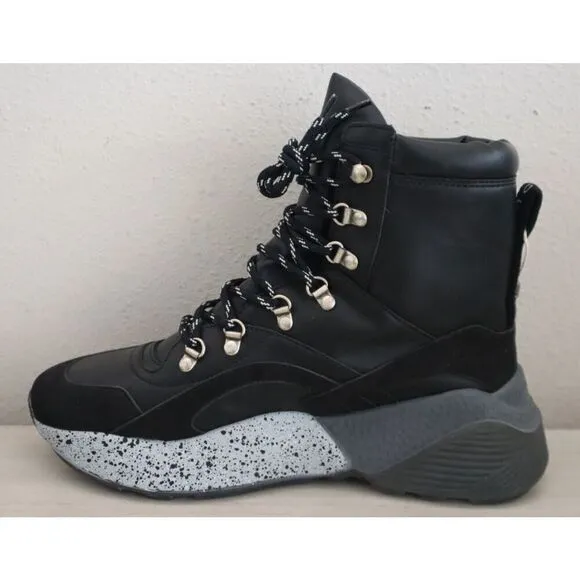 Stella McCartney Z1344 Women's Sz 39 US 9 Black Eclypse High-Top Sneakers