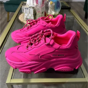 Steve Madden Hot Pink Possession Sneakers