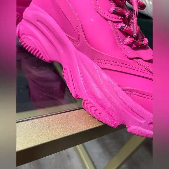 Steve Madden Hot Pink Possession Sneakers