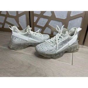 Steve Madden Maxima Rhinestone Embellished Chunky Sneakers 6 , 7 White