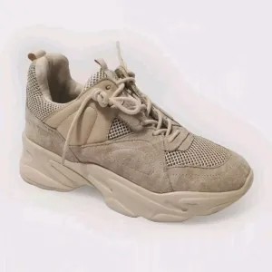 Steve Madden Movement Platform Chunky Suede Leather Sneakers US 6.5