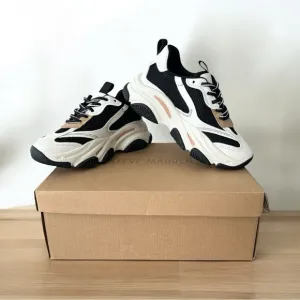 Steve Madden Possession Chunky Black and Tan Sneakers Women’s Size 7 M