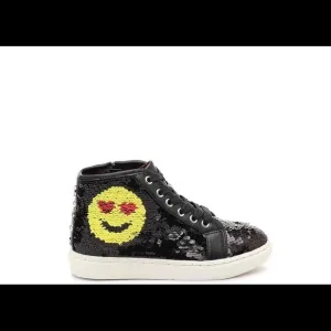Steve Madden smiley youth high top sneakers black