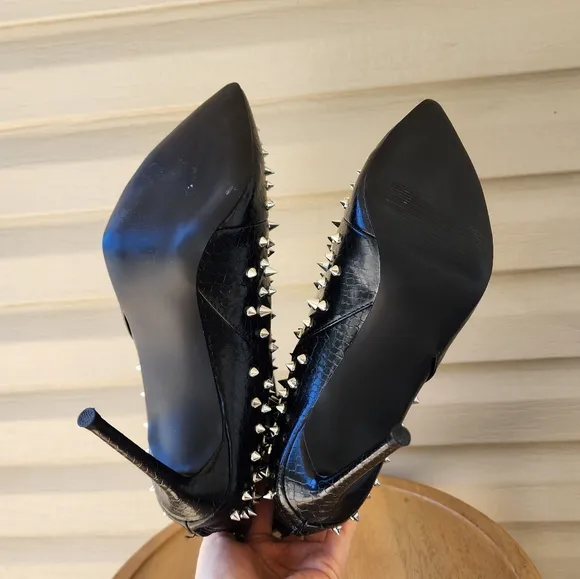 Steve Madden Viceroy Embellished gems black stiletto heel ankle boots