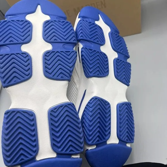 Steve Madden Women Low Top Dad Sneakers Possession-E Various Sizes White Blue