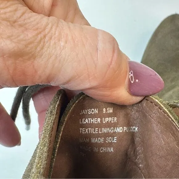 STEVE MADDEN Olive Green Suede Heeled Booties Size 9.5