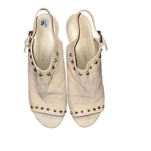 Stuart Weitzman Cream Studded Women's Shoes Size 9 1/2