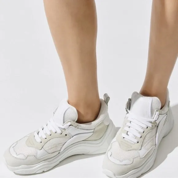 Stylish White Chunky Sneakers