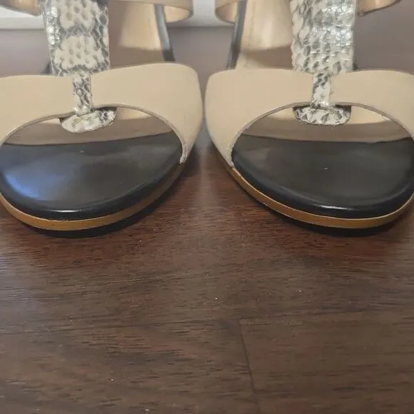Stylish Black and Cream Women's Heels