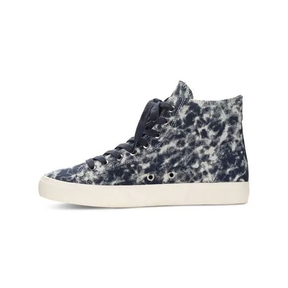 SUN STONE Mens Blue Tie Dye Comfort Mesa Round Toe Lace-Up Sneakers Shoes 7 M