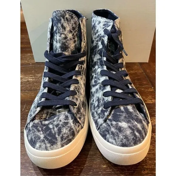 Sun   Stone Men's Mesa Tie Dye  Print Lace-Up High Top Sneakers