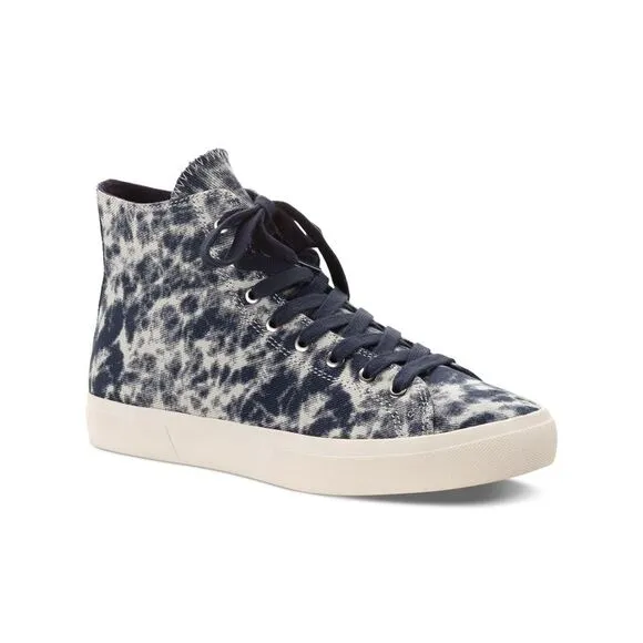 SUN STONE Mens Navy Tie Dye Comfort Mesa Round Toe Lace-Up Sneakers Shoes 8.5 M