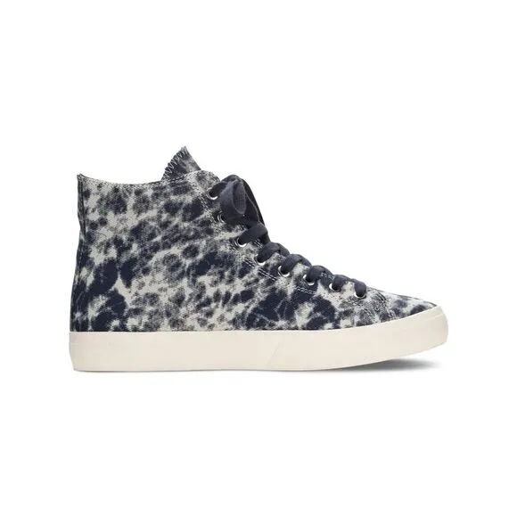 SUN STONE Mens Navy Tie Dye Comfort Mesa Round Toe Lace-Up Sneakers Shoes 8.5 M
