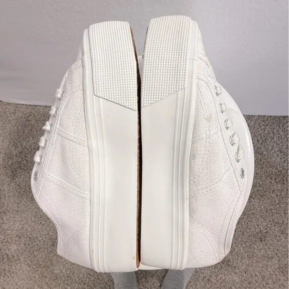 Superga 2790 Linea Up Canvas Platform White Italian Comfort Sneakers Size 39-(8)