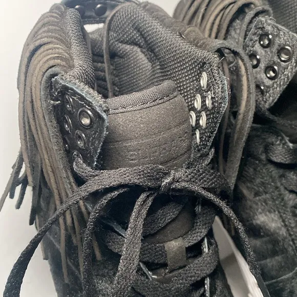 Supra RARE SkyTop Black Fringe Pony Hair Sneakers