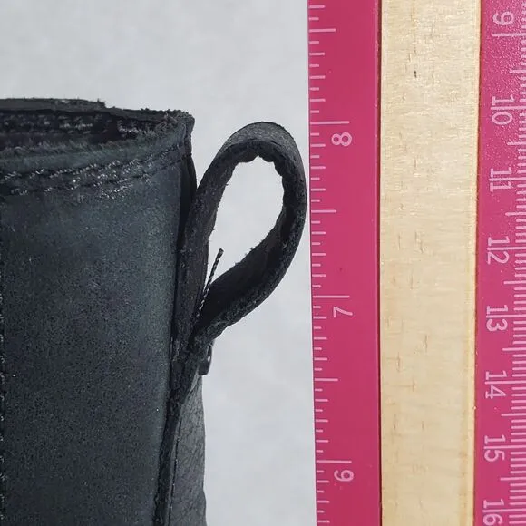 Sz 11 Sorel Lennox Lace Women's Boots Leather 8&quot; Bootie Combat STKD Waterproof