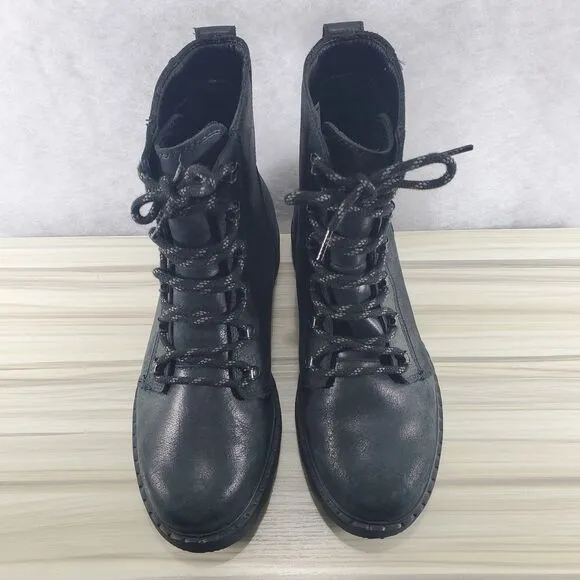 Sz 11 Sorel Lennox Lace Women's Boots Leather 8&quot; Bootie Combat STKD Waterproof