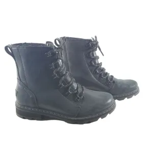 Sz 11 Sorel Lennox Lace Women's Boots Leather 8&quot; Bootie Combat STKD Waterproof