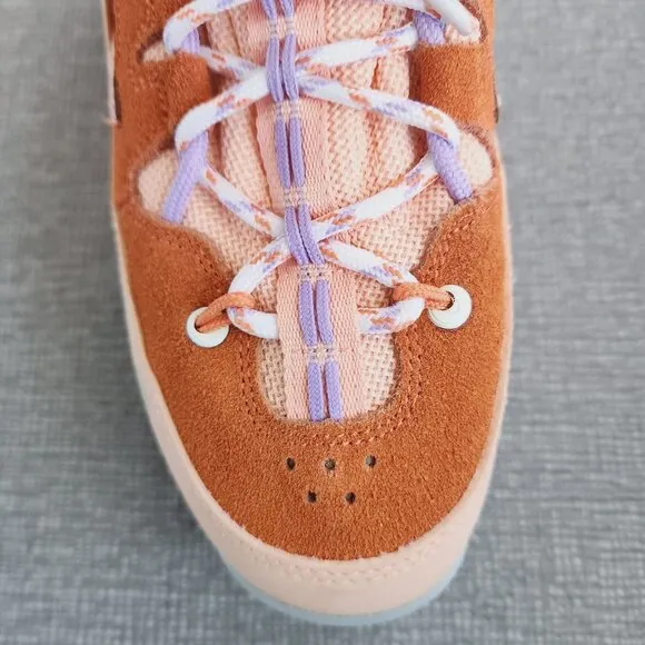 ⭐Sz 7 Fila Renno Multi Trekking Womens shoes Orange Suede Hi Top Chunky Sneakers