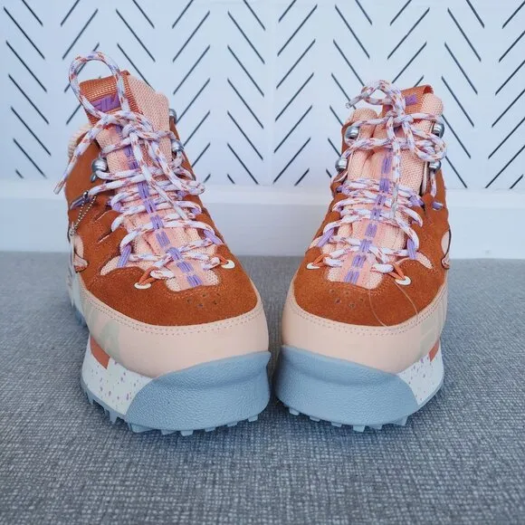 ⭐Sz 7 Fila Renno Multi Trekking Womens shoes Orange Suede Hi Top Chunky Sneakers