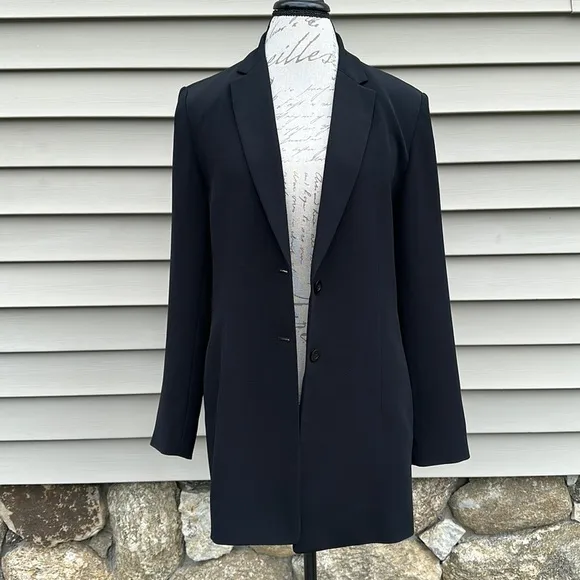 TALBOTS Black Long Line Classic Suit Jacket