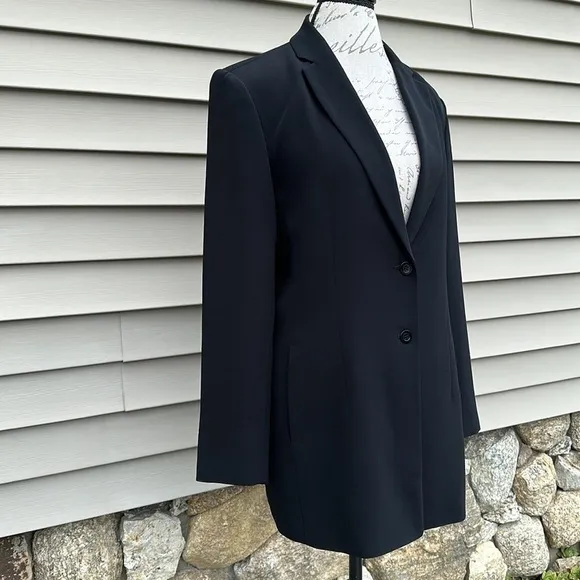 TALBOTS Black Long Line Classic Suit Jacket
