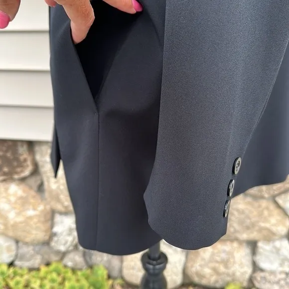 TALBOTS Black Long Line Classic Suit Jacket