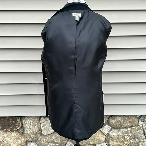 TALBOTS Black Long Line Classic Suit Jacket