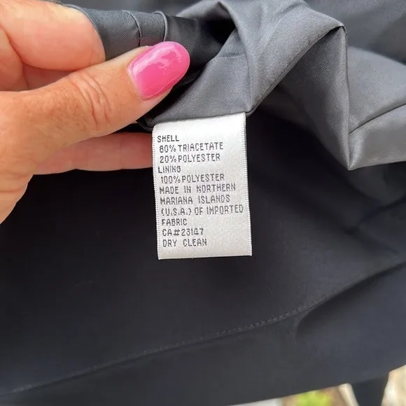TALBOTS Black Long Line Classic Suit Jacket