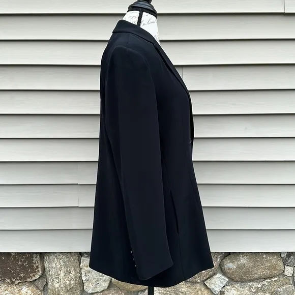 TALBOTS Black Long Line Classic Suit Jacket