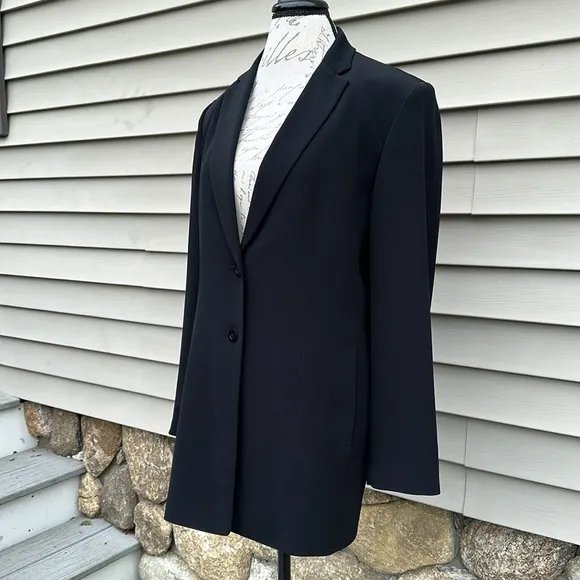 TALBOTS Black Long Line Classic Suit Jacket