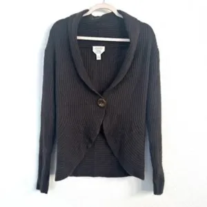 Talbots Cashmere/Silk Blend Cardigan Brown L Cozy Elegant Vintage-Inspired