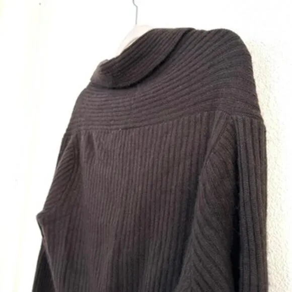 Talbots Cashmere/Silk Blend Cardigan Brown L Cozy Elegant Vintage-Inspired