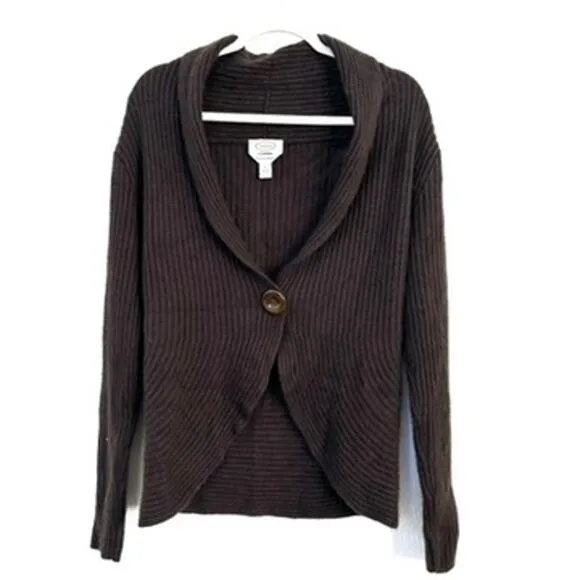 Talbots Cashmere/Silk Blend Cardigan Brown L Cozy Elegant Vintage-Inspired