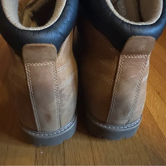Tan Classic Steel-Toe Timberland Boots, Size 15