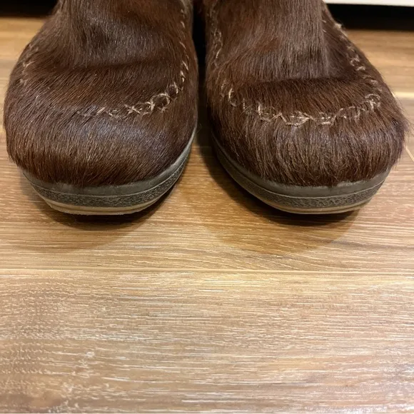 Tecnica Shoes Womens Size 10.5 41 Brown Hair Leather Fleece Lined Winter Boots