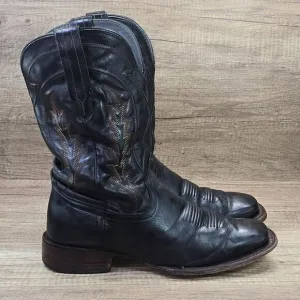 Tecovas The Doc Men's Size 10 EE Black Leather Square Toe Cowboy Boots (0821)