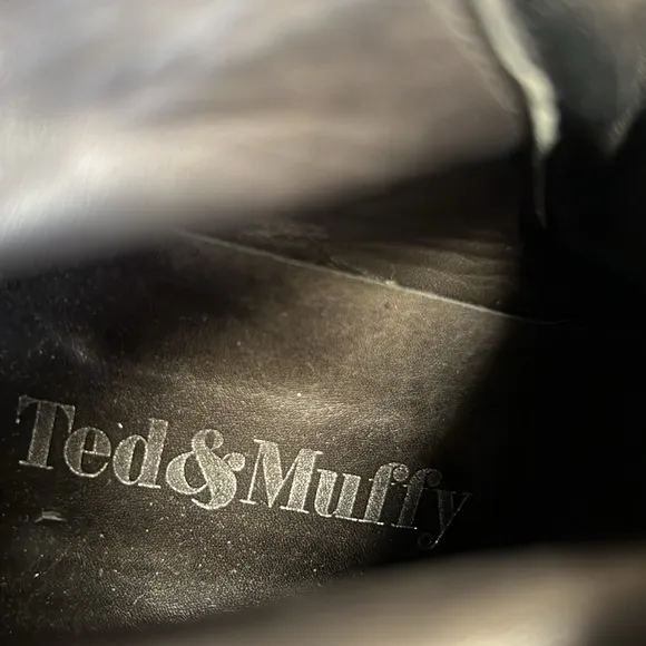 Ted &amp; Muffy Tall Black Leather Boots Boots size 41/US 10