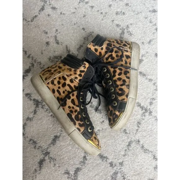Ted Baker Tennia Leopard animal print high top size‎ US 8 EUR 39