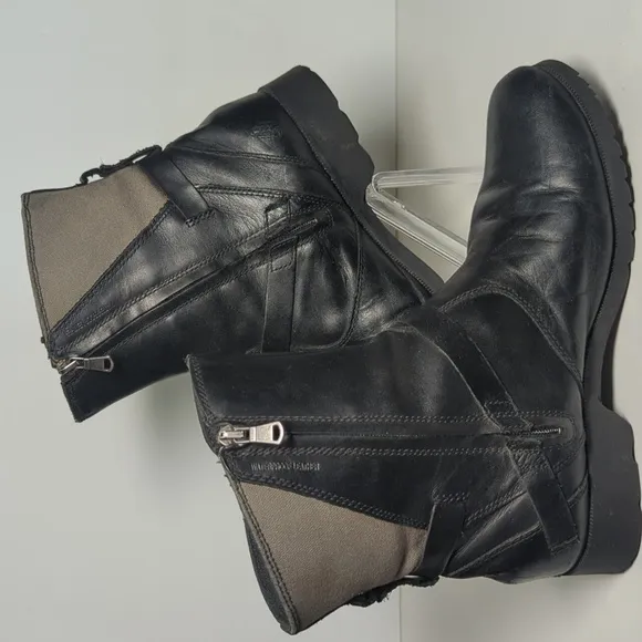 Teva De La Diva leather moto biker boots womans size 8.5. EU 39.5