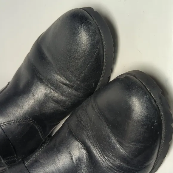Teva De La Diva leather moto biker boots womans size 8.5. EU 39.5