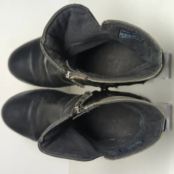 Teva De La Diva leather moto biker boots womans size 8.5. EU 39.5