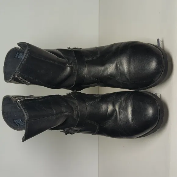 Teva De La Diva leather moto biker boots womans size 8.5. EU 39.5