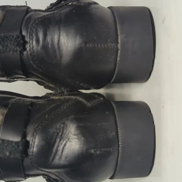Teva De La Diva leather moto biker boots womans size 8.5. EU 39.5