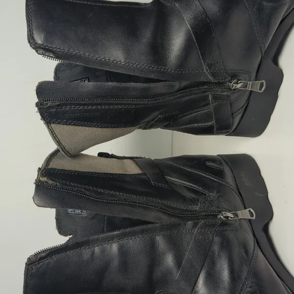 Teva De La Diva leather moto biker boots womans size 8.5. EU 39.5