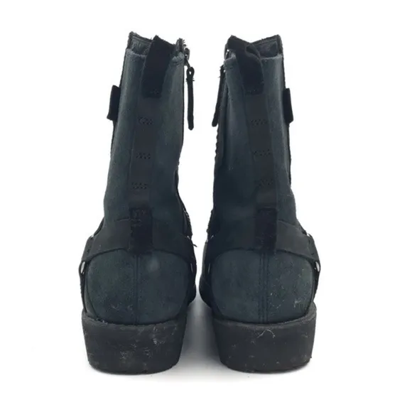 Teva De La Vina Dos Black Leather Waterproof Boots Size 8.5
